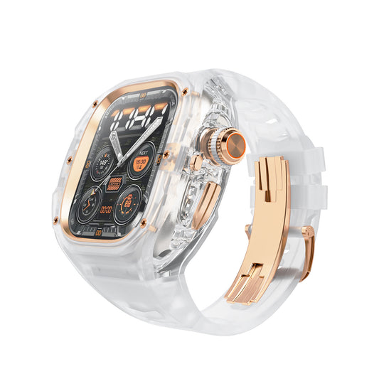 Integrated Clear Quick-Release Protective Case for Apple Watch