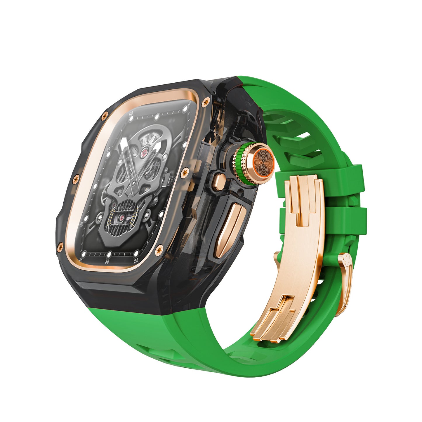 Integrated Clear Quick-Release Protective Case for Apple Watch