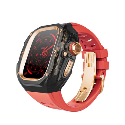 Integrated Clear Quick-Release Protective Case for Apple Watch