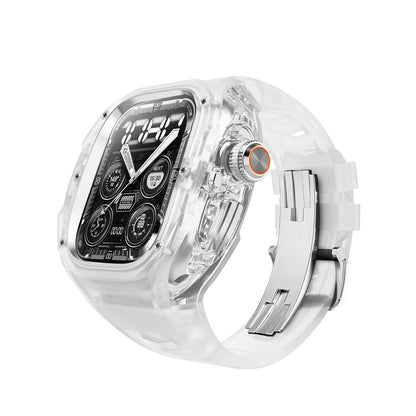 Integrated Clear Quick-Release Protective Case for Apple Watch