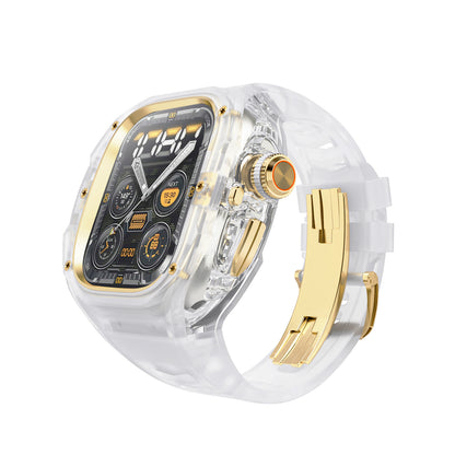 Integrated Clear Quick-Release Protective Case for Apple Watch