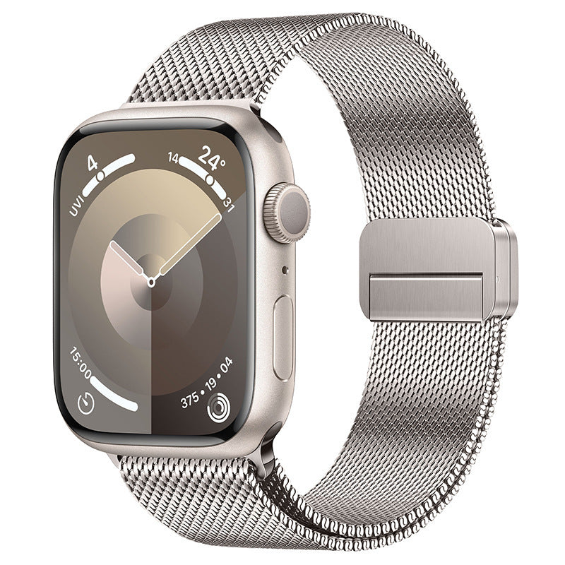 Integrated Dual-Magnetic Milanese Band for Apple Watch
