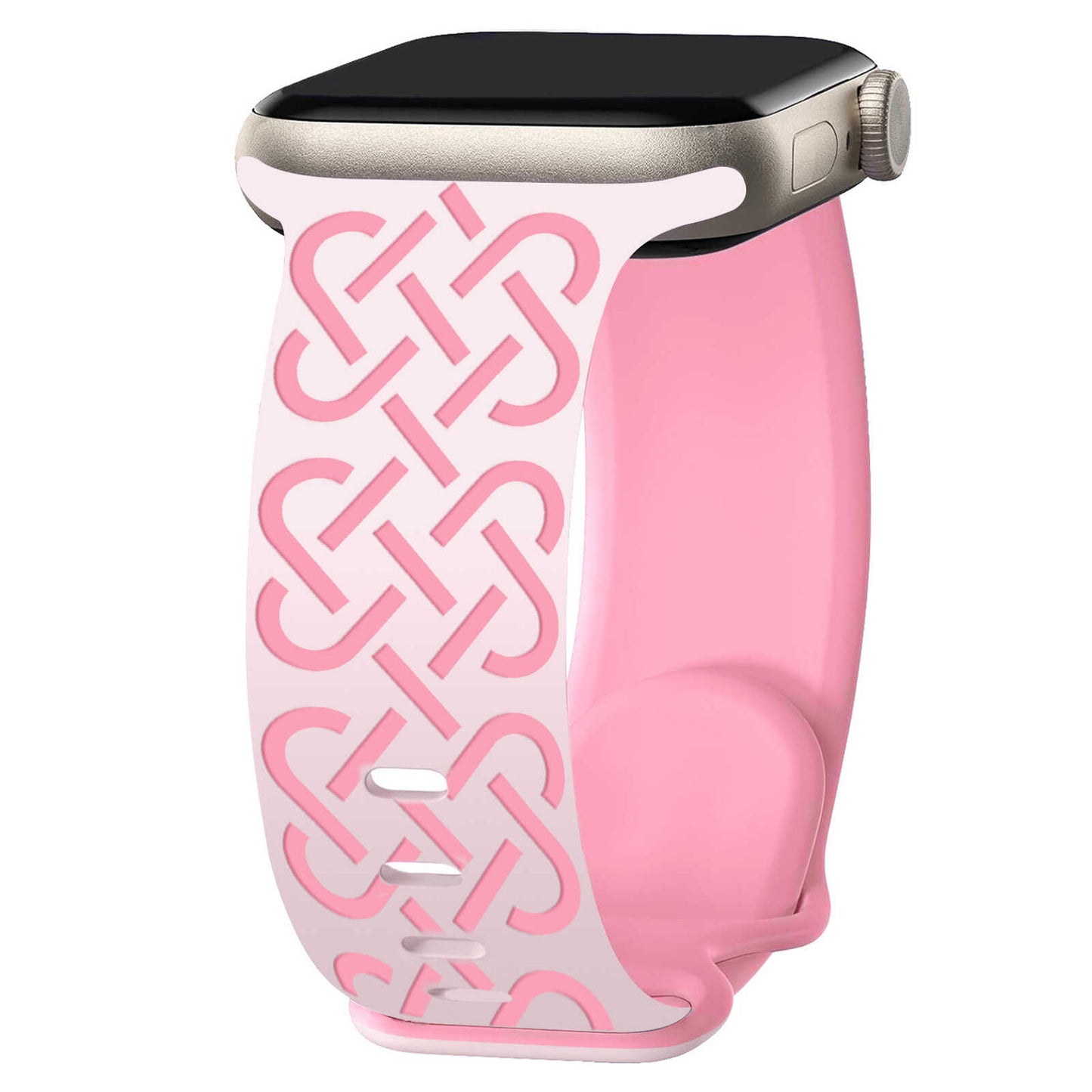 Interwoven Grace Engraved Silicone Band for Apple Watch.