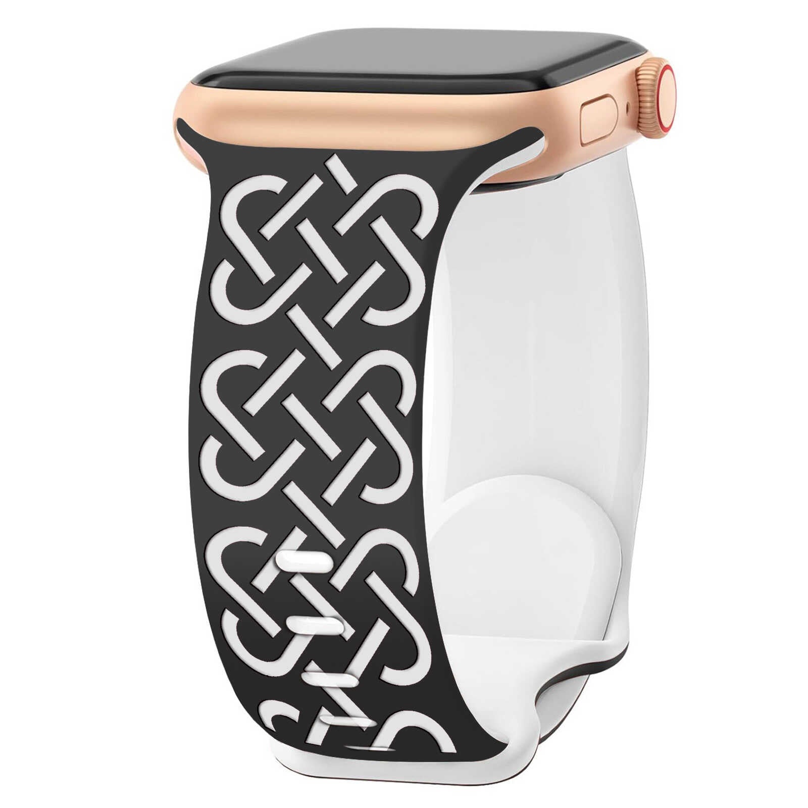 Interwoven Grace Engraved Silicone Band for Apple Watch.
