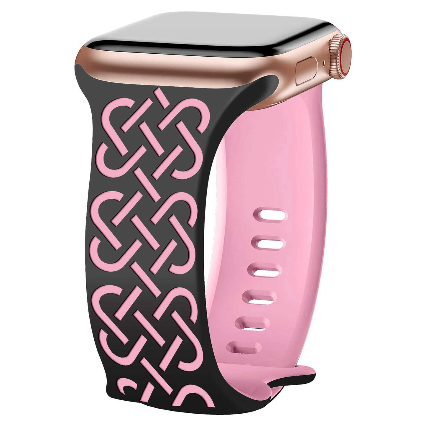 Interwoven Grace Engraved Silicone Band for Apple Watch.