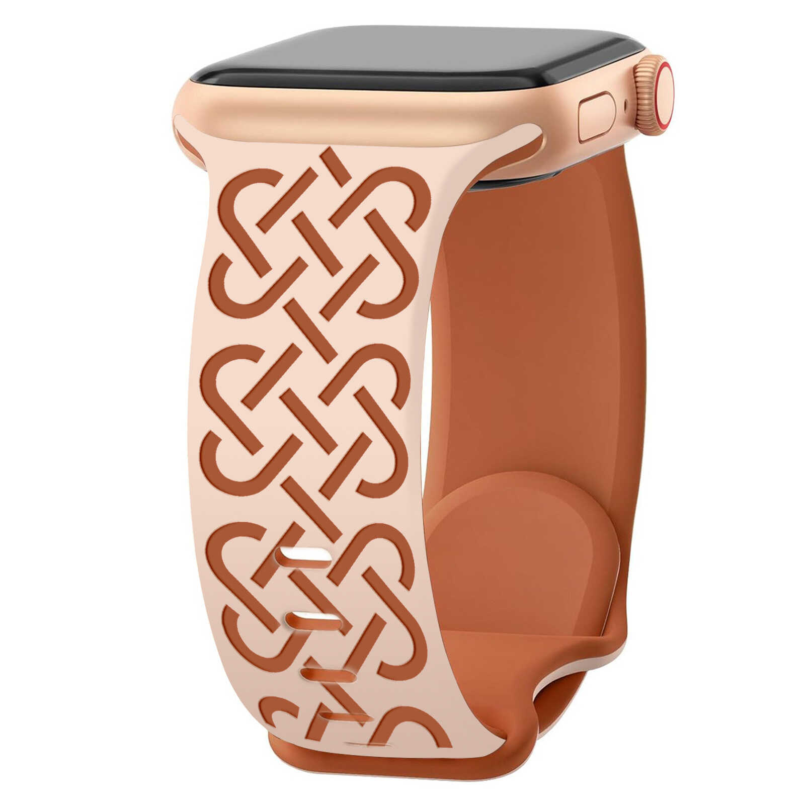 Interwoven Grace Engraved Silicone Band for Apple Watch.