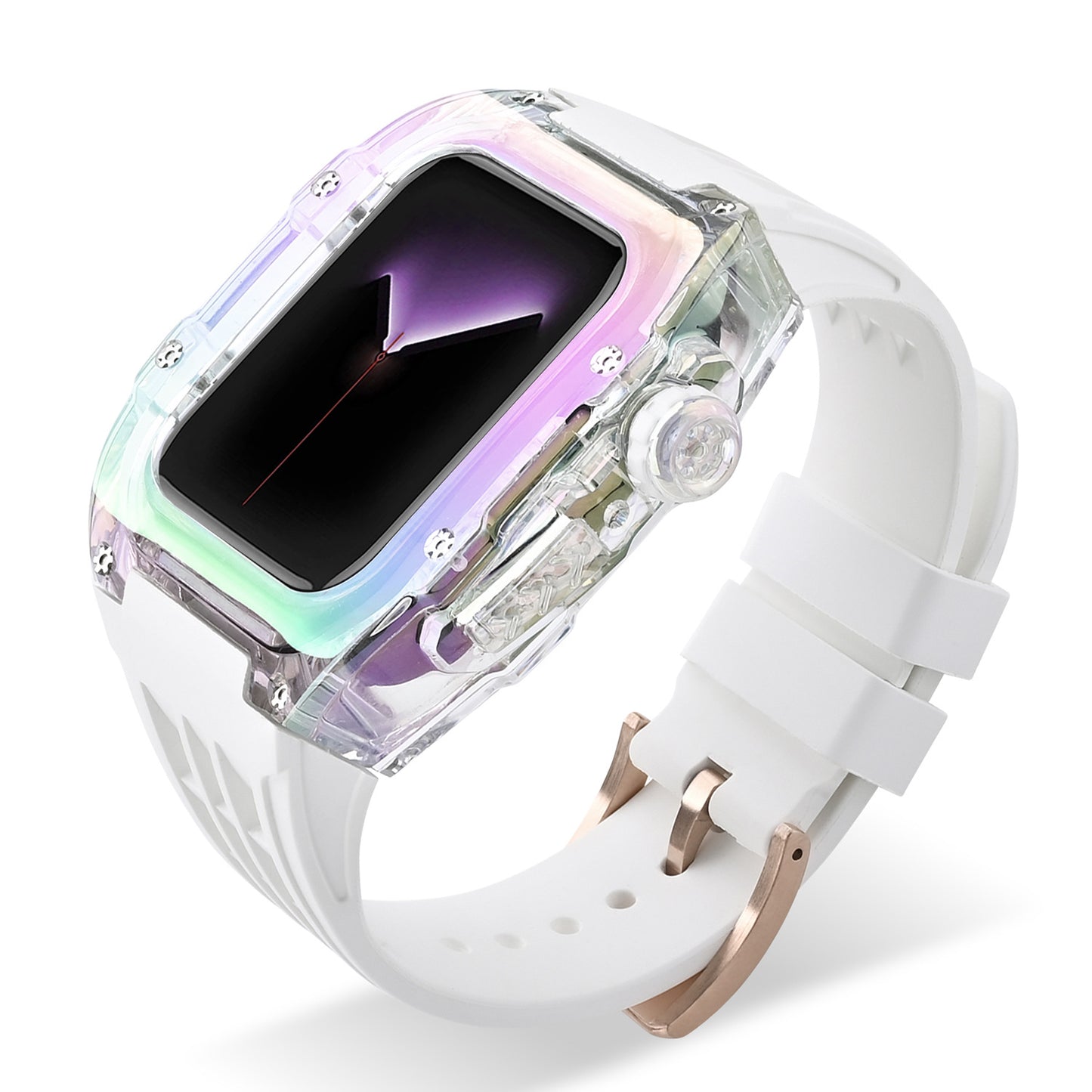 Iridescent Fluoro Rubber Case Band for Apple Watch