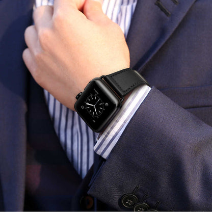 Leather Band for Apple Watch with Ring Loop Closure.