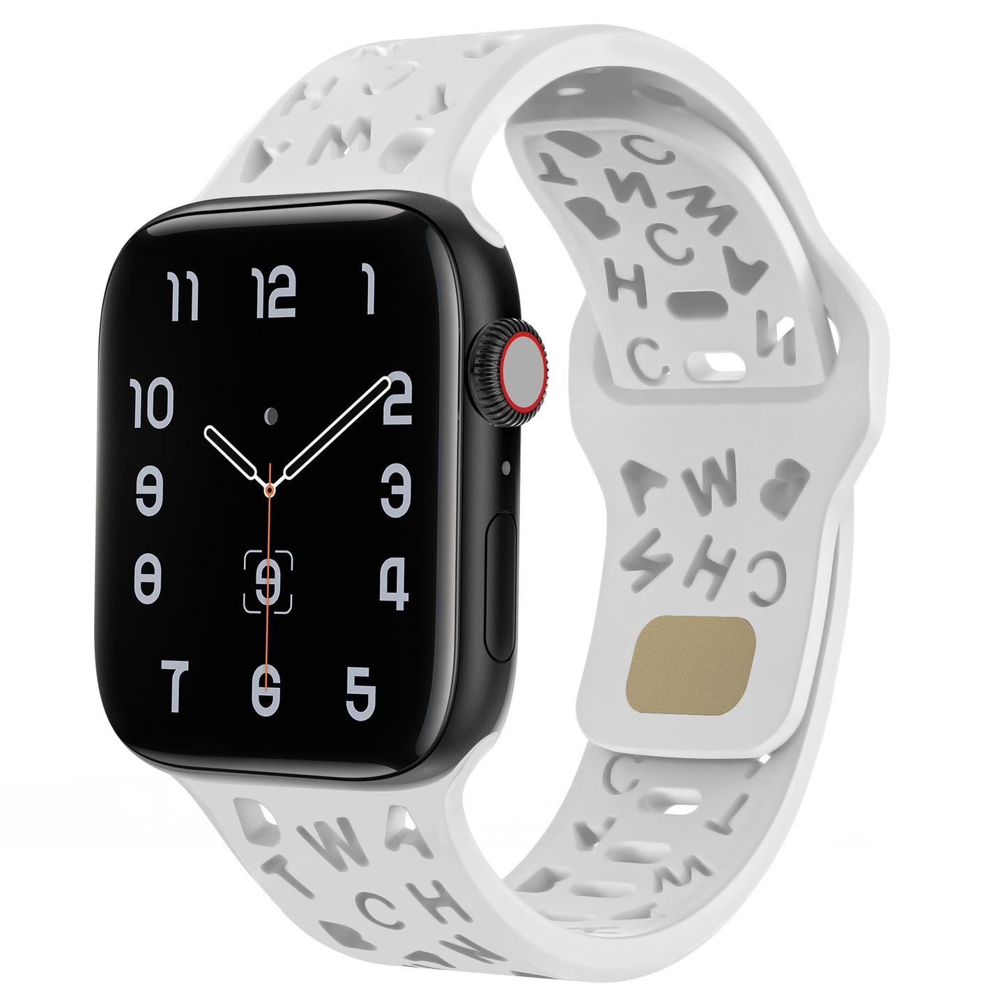Letter Cutout Silicone Band for Apple Watch