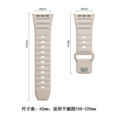 Louvered Silicone Band for Apple Watch – Breathable Sport Strap