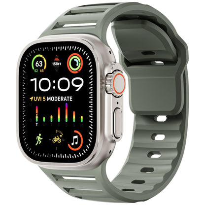 Louvered Silicone Band for Apple Watch – Breathable Sport Strap
