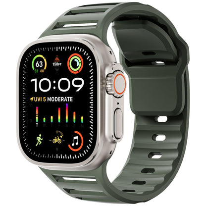 Louvered Silicone Band for Apple Watch – Breathable Sport Strap