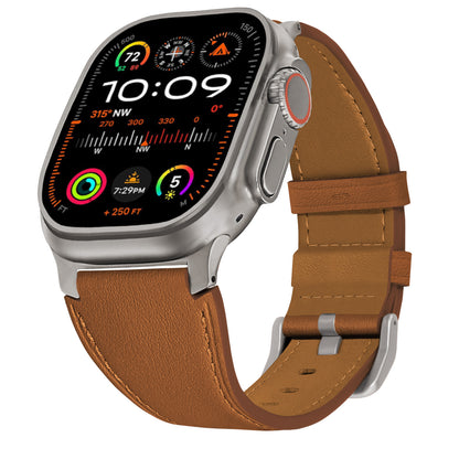 LuxLeather Band for Apple Watch Soft Genuine Leather with Classic Stitching.