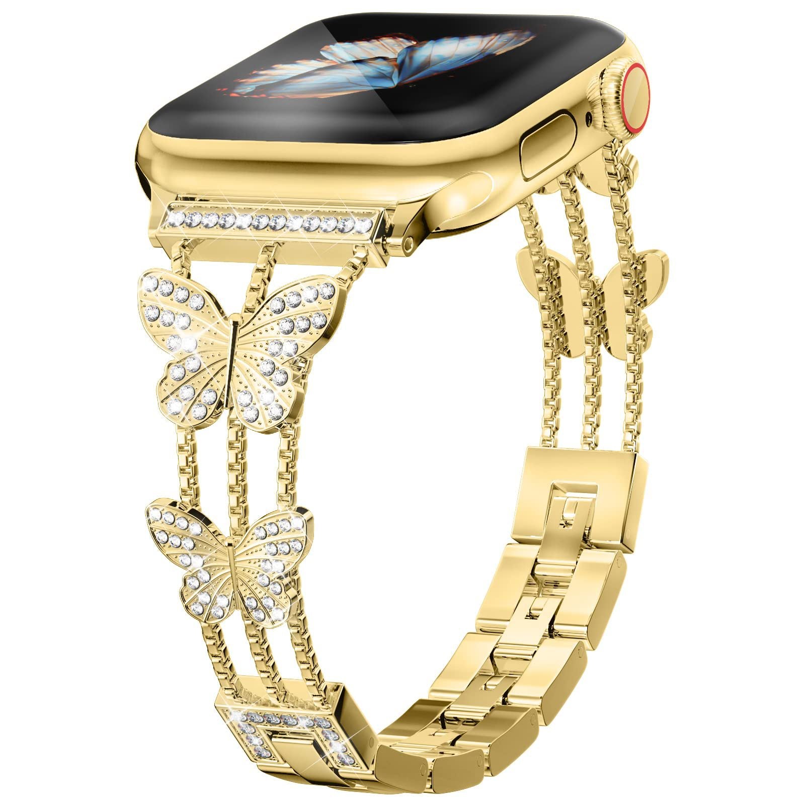 Luxe Butterfly Crystal Bracelet Band for Apple Watch.