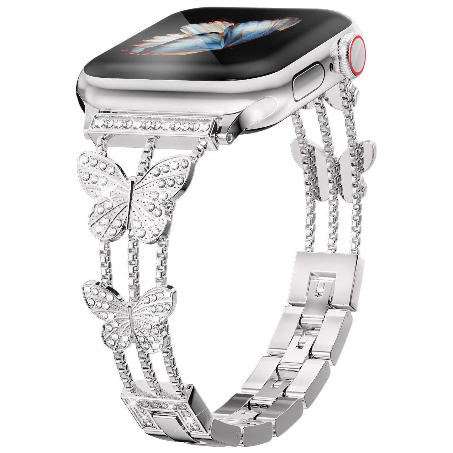Luxe Butterfly Crystal Bracelet Band for Apple Watch.