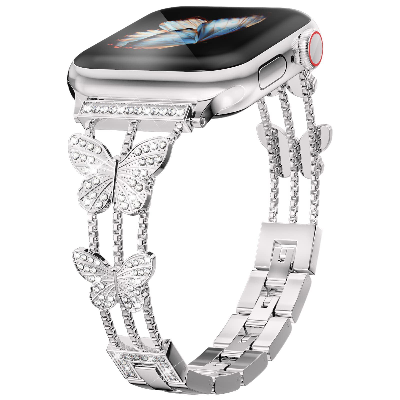 Luxe Butterfly Crystal Bracelet Band for Apple Watch.