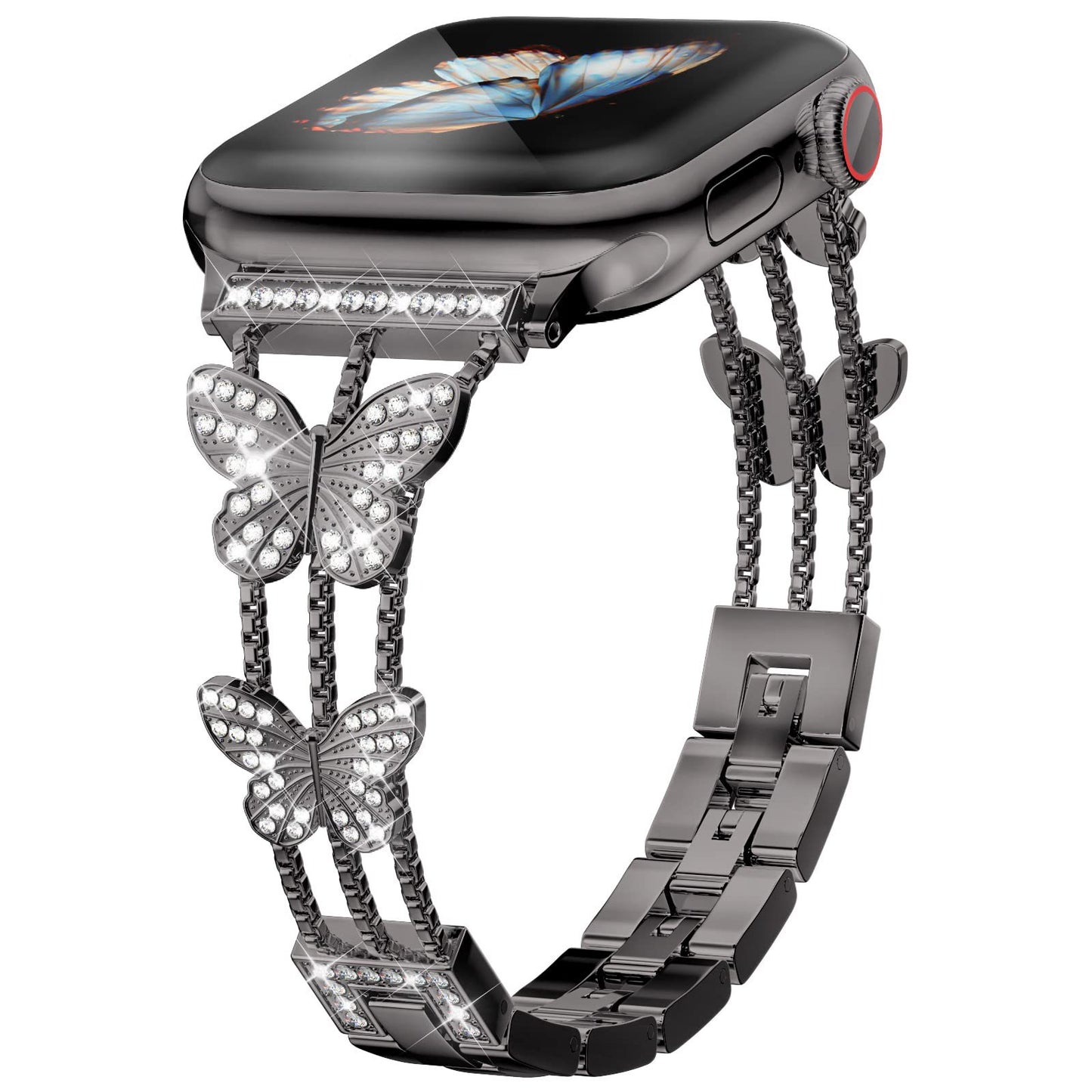Luxe Butterfly Crystal Bracelet Band for Apple Watch.