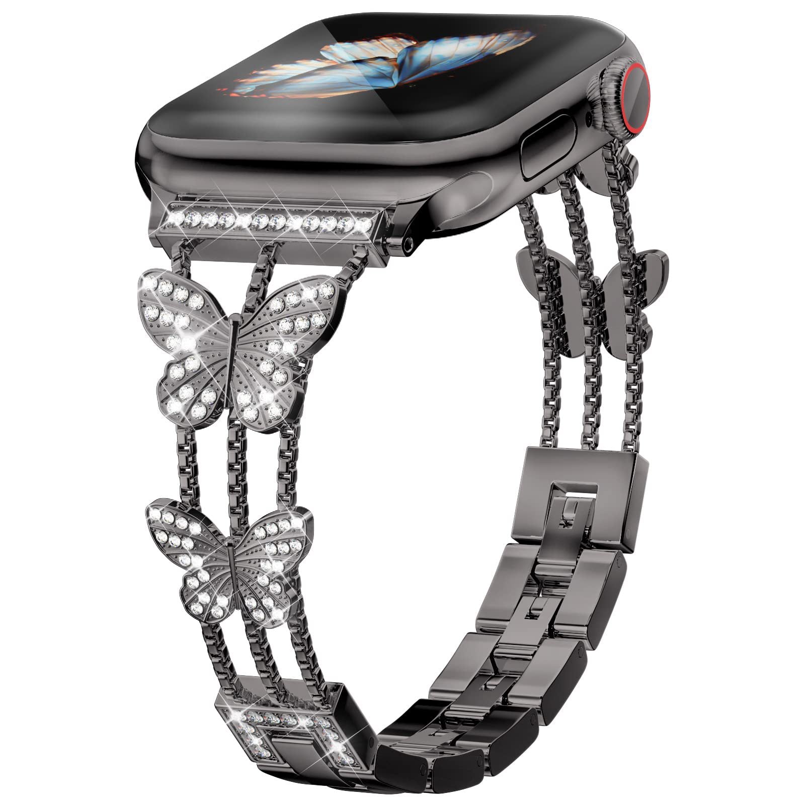 Luxe Butterfly Crystal Bracelet Band for Apple Watch.