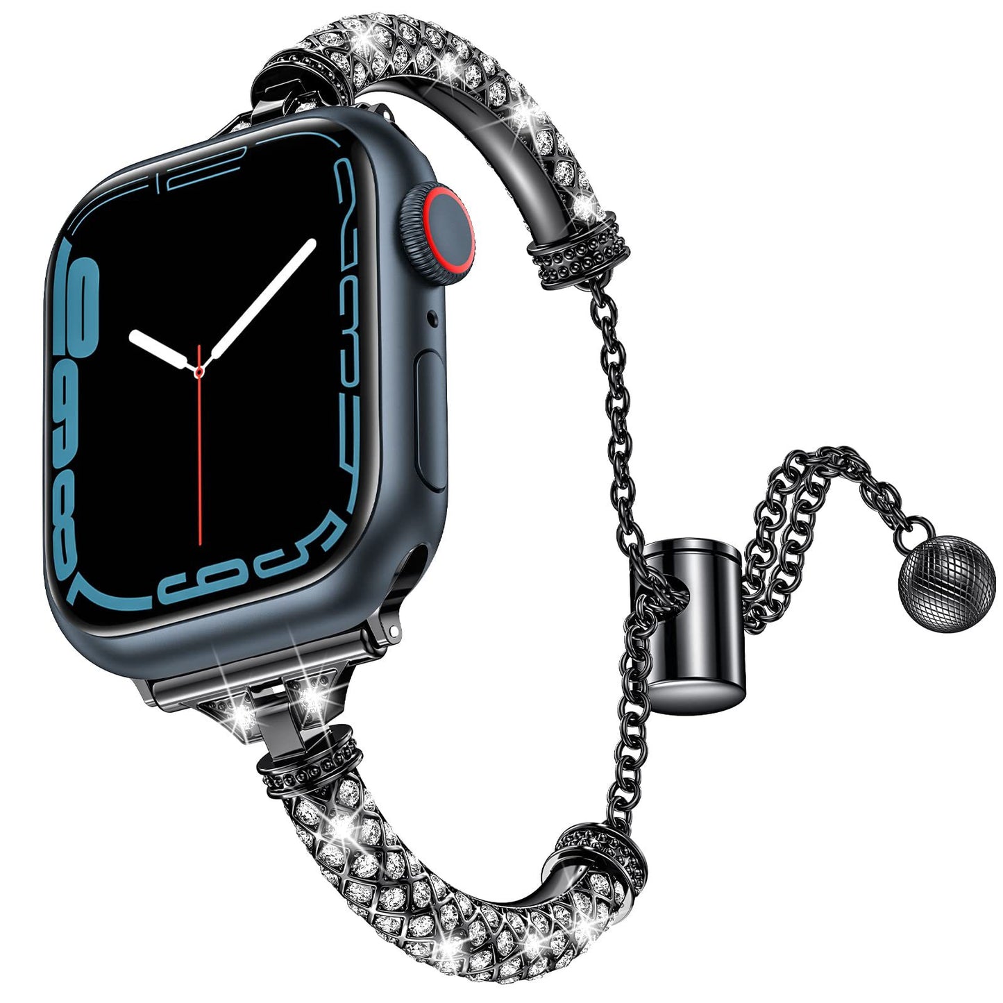 Luxe Rhinestone Bracelet Band for Apple Watch Elegant Jewelry Strap.