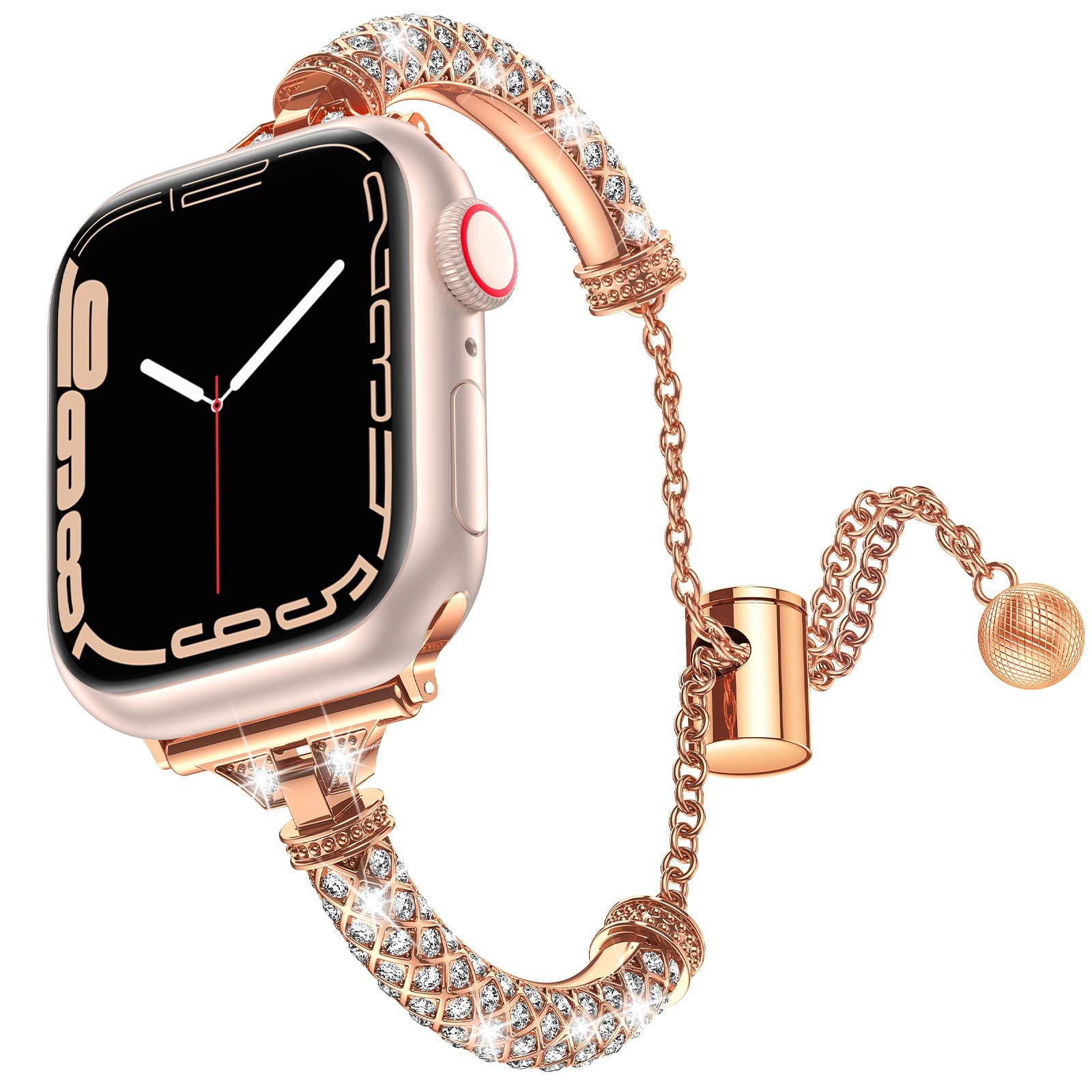 Luxe Rhinestone Bracelet Band for Apple Watch Elegant Jewelry Strap.