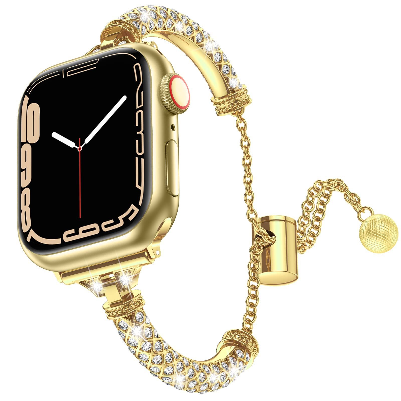 Luxe Rhinestone Bracelet Band for Apple Watch Elegant Jewelry Strap.