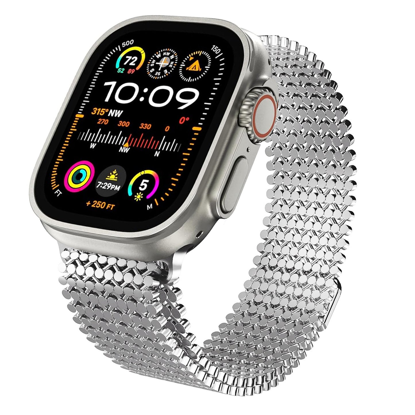 Magnetic Chain-Link Stainless Steel Band for Apple Watch