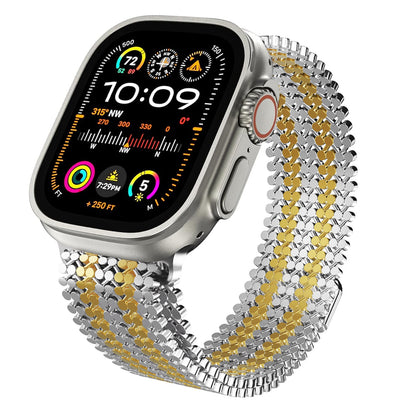 Magnetic Chain-Link Stainless Steel Band for Apple Watch