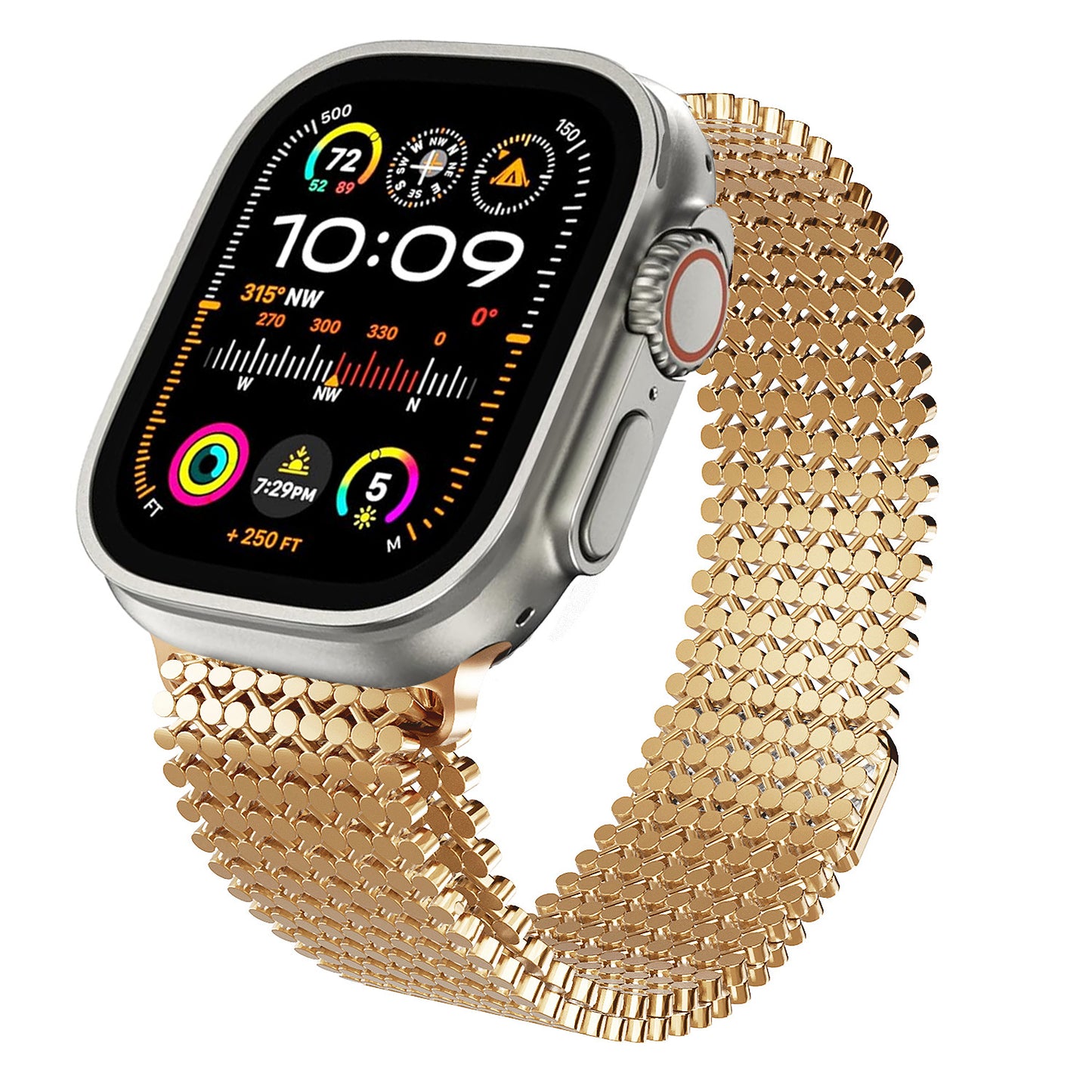 Magnetic Chain-Link Stainless Steel Band for Apple Watch