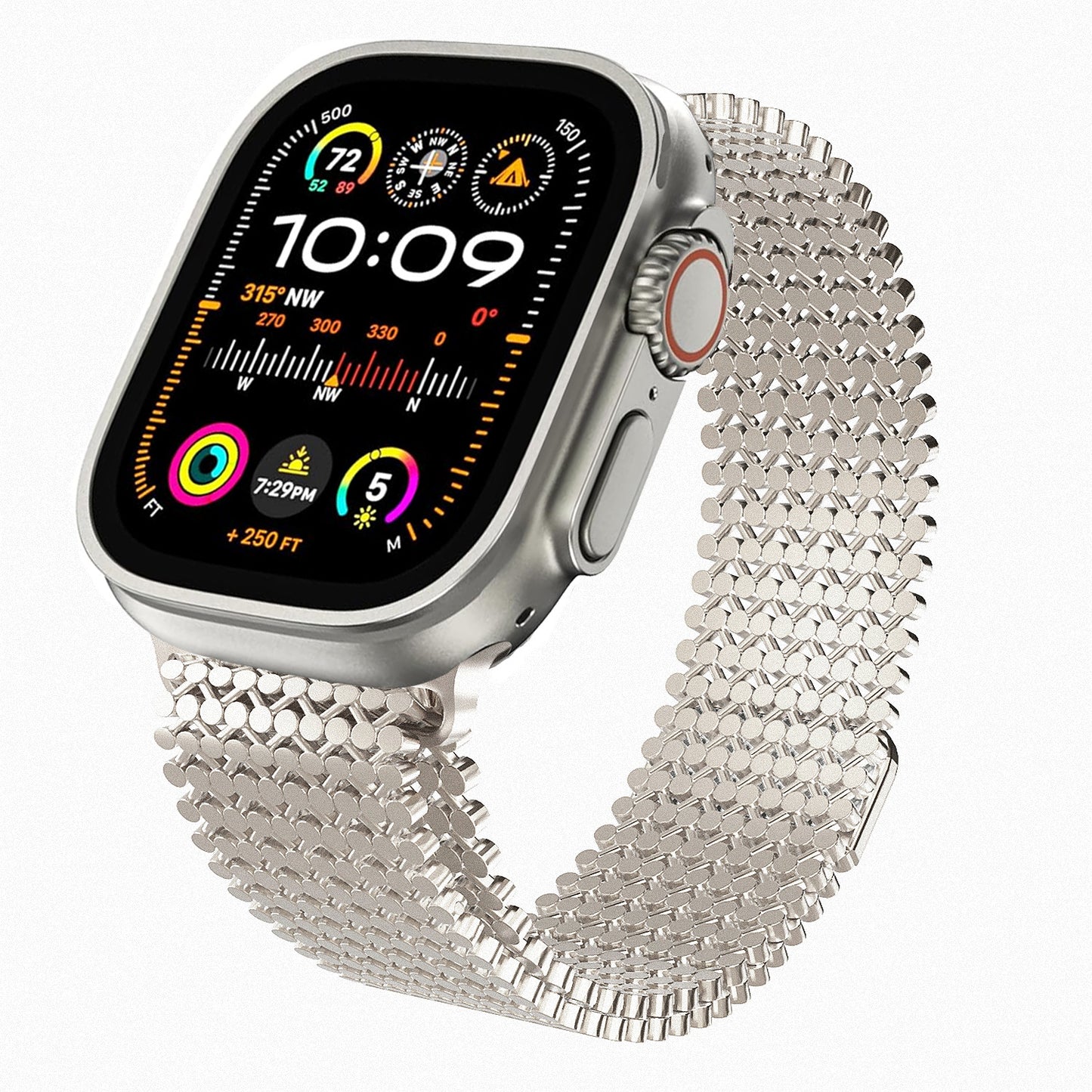 Magnetic Chain-Link Stainless Steel Band for Apple Watch