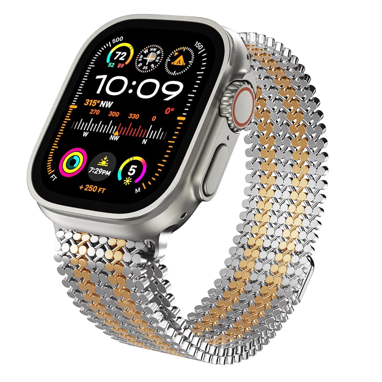 Magnetic Chain-Link Stainless Steel Band for Apple Watch