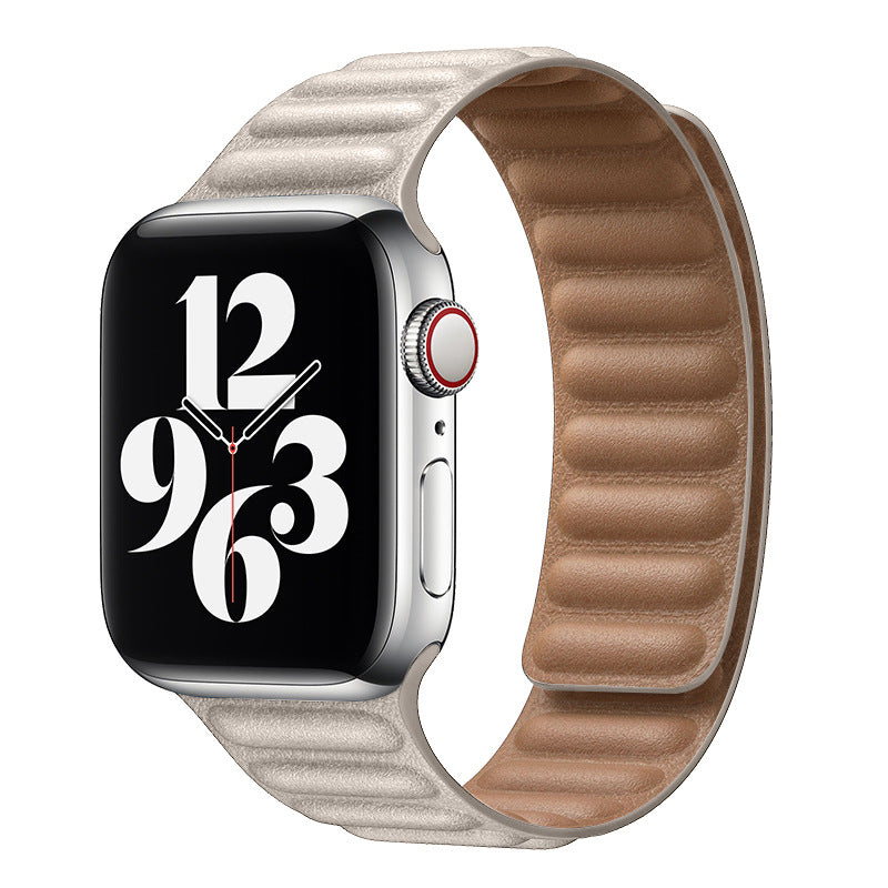 Magnetic Leather Link Band