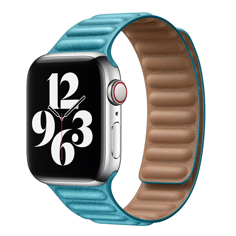 Magnetic Leather Link Band