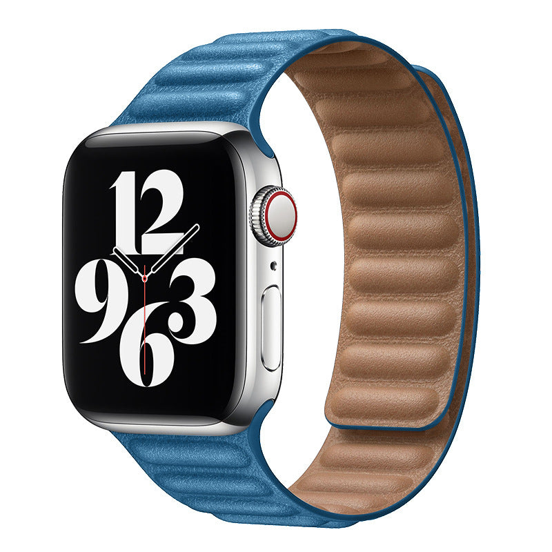 Magnetic Leather Link Band