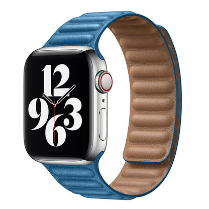 Magnetic Leather Link Band