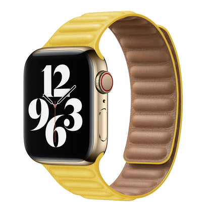 Magnetic Leather Link Band