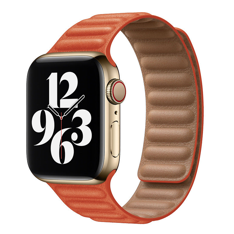 Magnetic Leather Link Band