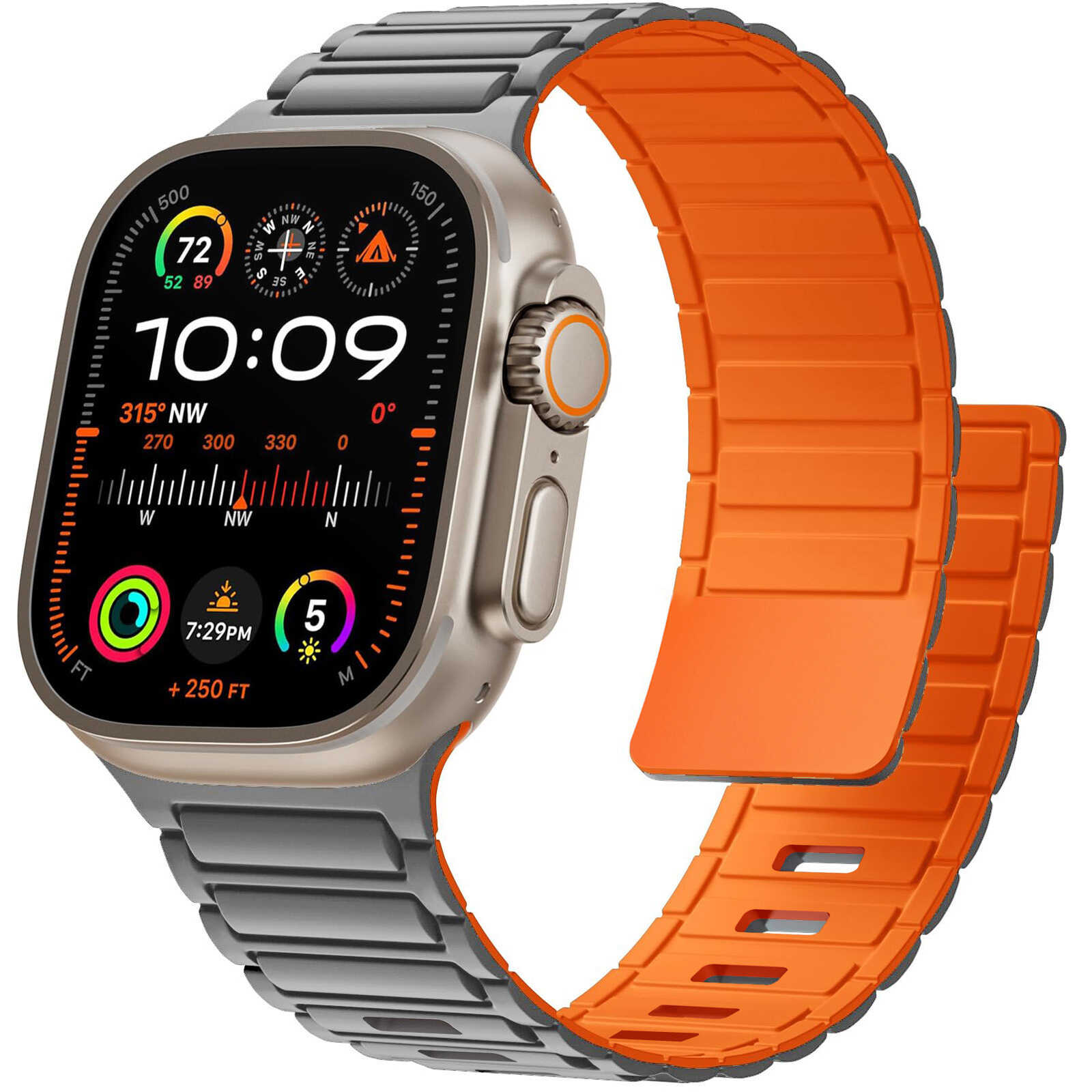 Magnetic Lock Silicone Band for Apple Watch Secure Fit Sport Strap.