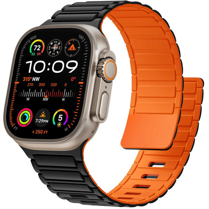 Magnetic Lock Silicone Band for Apple Watch Secure Fit Sport Strap.