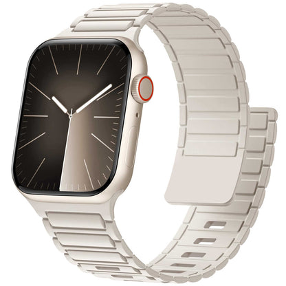 Magnetic Lock Silicone Band for Apple Watch Secure Fit Sport Strap.