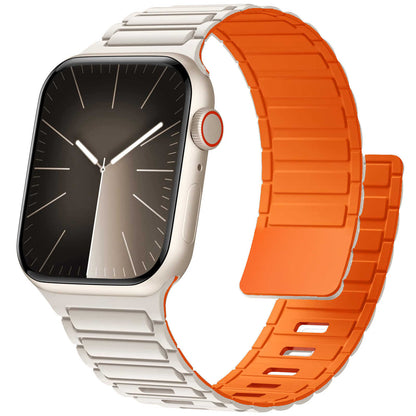 Magnetic Lock Silicone Band for Apple Watch Secure Fit Sport Strap.