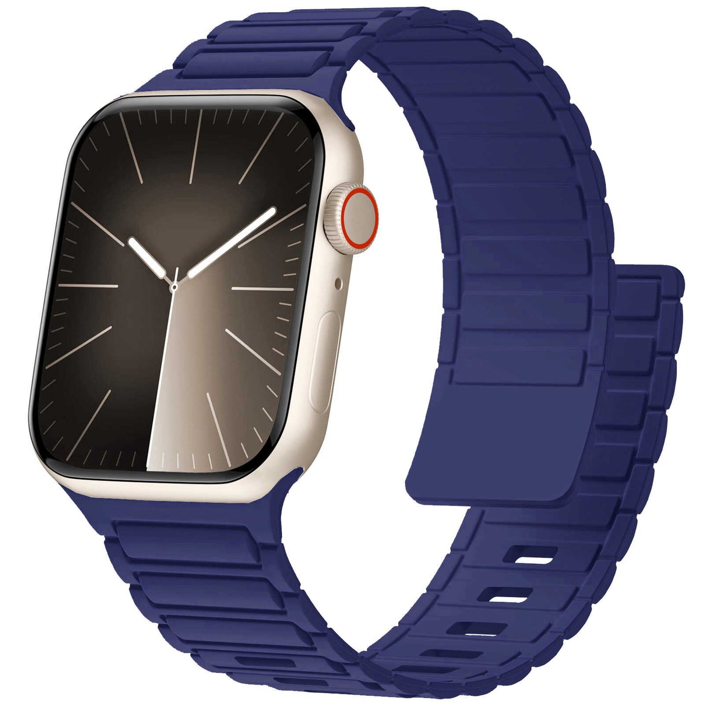 Magnetic Lock Silicone Band for Apple Watch Secure Fit Sport Strap.