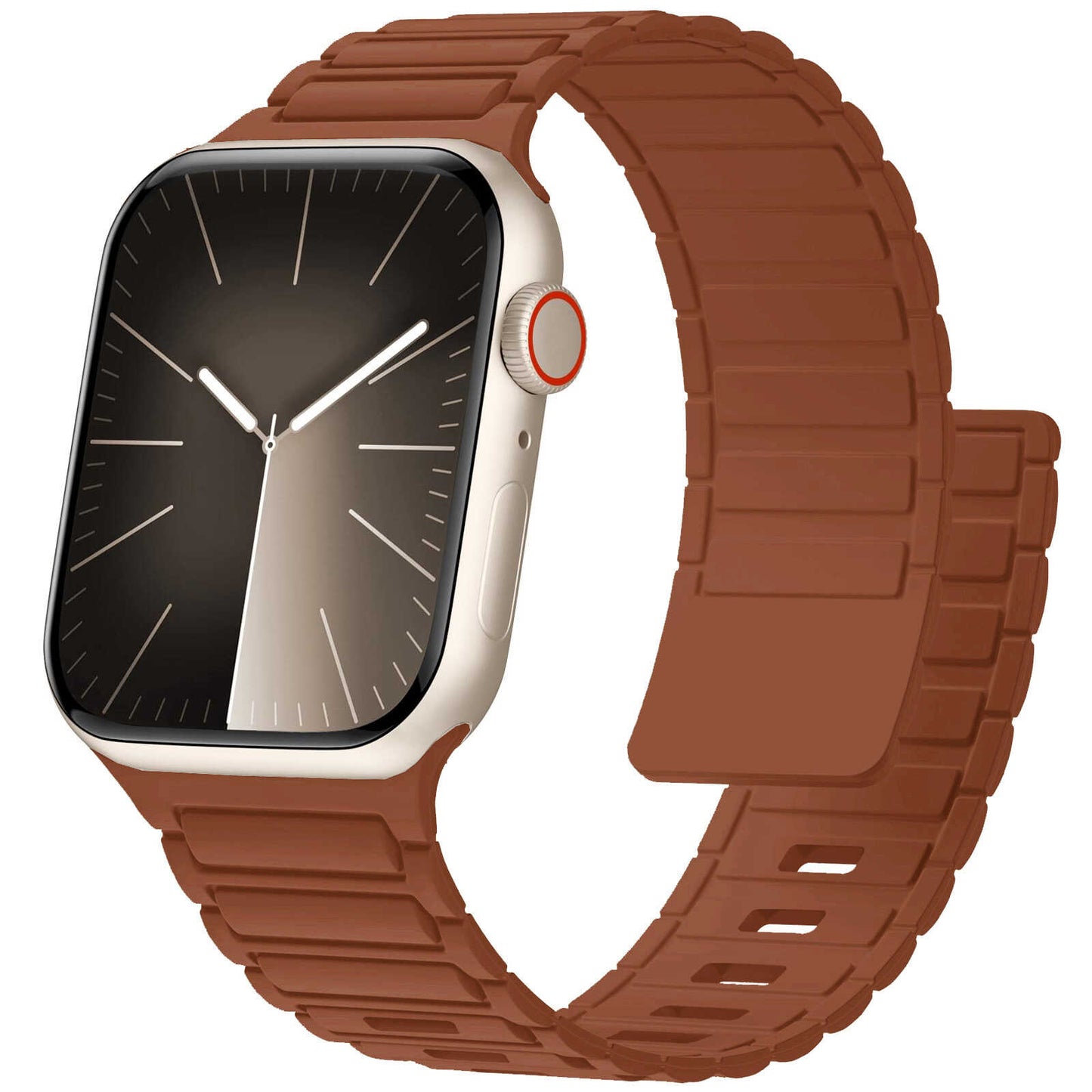 Magnetic Lock Silicone Band for Apple Watch Secure Fit Sport Strap.