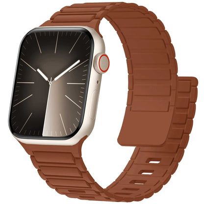 Magnetic Lock Silicone Band for Apple Watch Secure Fit Sport Strap.