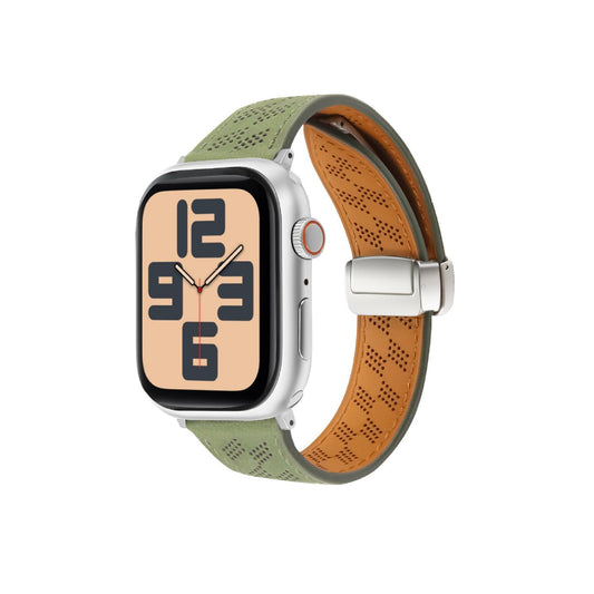 Magnetic Perforated Leather Band for Apple Watch