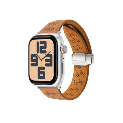 Magnetic Perforated Leather Band for Apple Watch
