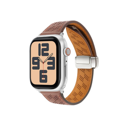 Magnetic Perforated Leather Band for Apple Watch