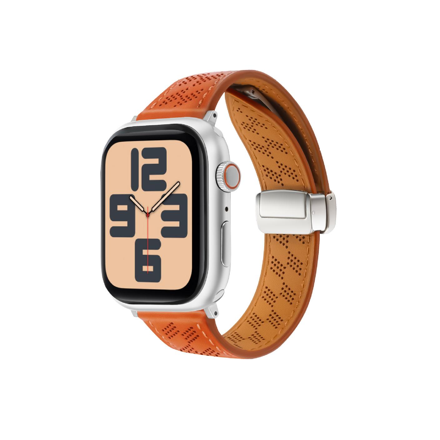 Magnetic Perforated Leather Band for Apple Watch