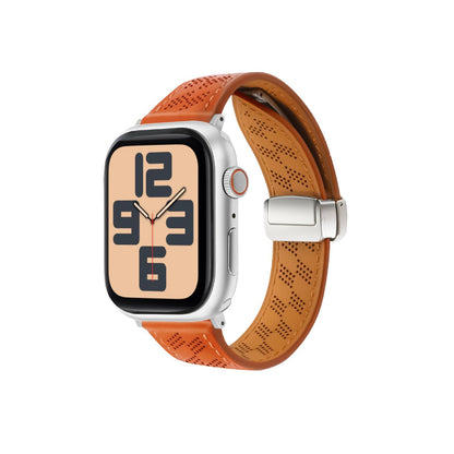 Magnetic Perforated Leather Band for Apple Watch