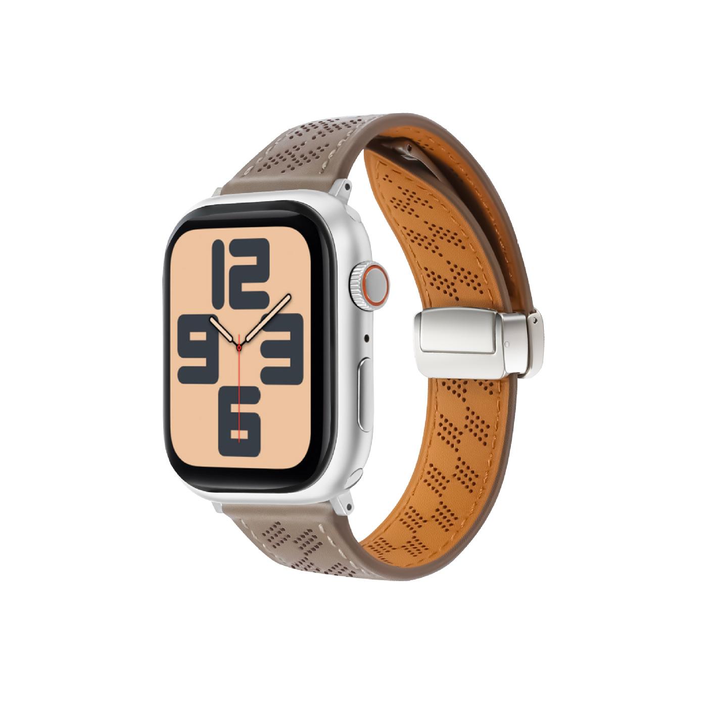 Magnetic Perforated Leather Band for Apple Watch