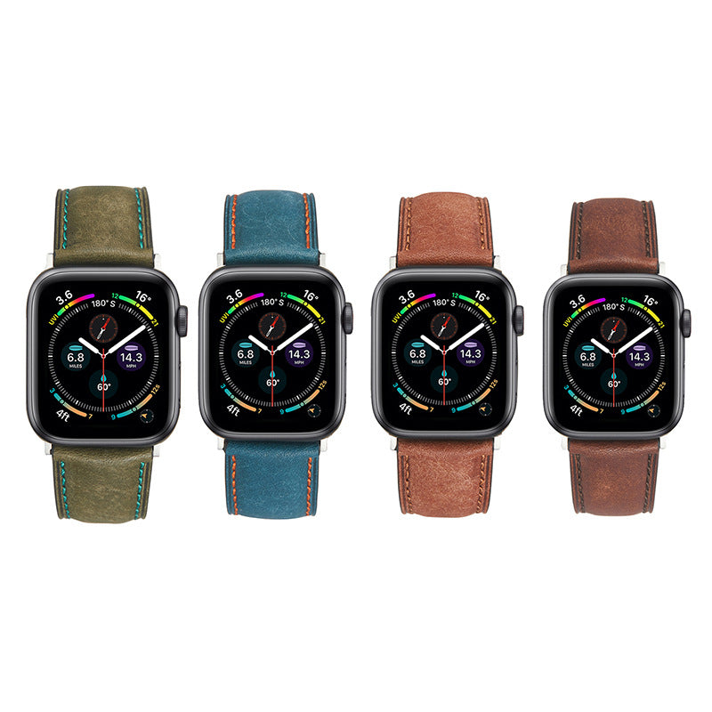 Matte Leather Band for Apple Watch Soft Strap